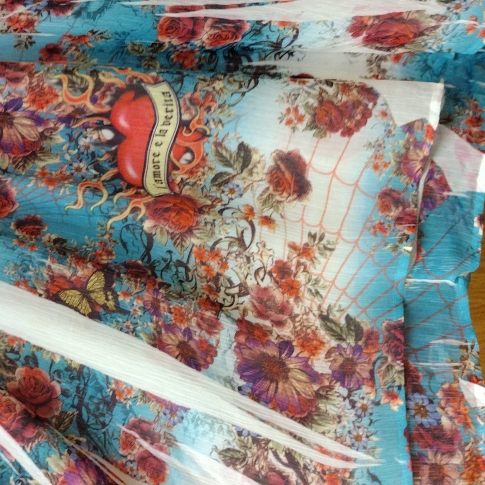 AMAZING ARTSY DRESS! ❤️ S Twelve, would say sz 5...Floral and Rhinestones - Picture 8 of 14